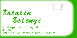 katalin belenyi business card