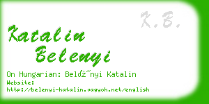 katalin belenyi business card